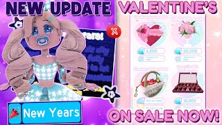 NEW UPDATE VALENTINES SETS amp DORM FURNITURE ON SALE NEW YEARS EVE 2024 in Royale High [upl. by Enytsirk]