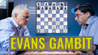 Garry plays the Evans Gambit  Kasparov vs Anand  Riga 1995 [upl. by Llerral]