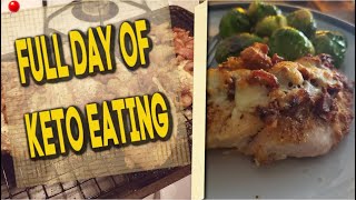 KETO What I eat in a day \\ Crusted Parm Chicken recipe [upl. by Adyeren]