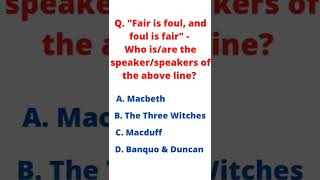 Macbeth by William Shakespeare। MCQs। RPSC 1st Grade English। [upl. by Marline]