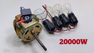 how to make free electricity energy 230v Current Most Powerful 12000W generator idea [upl. by Acined]