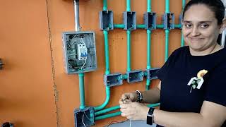 Instalación de una red eléctrica toma corriente con Interruptor [upl. by Benilda]