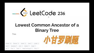 LeetCode 236 Lowest Common Ancestor of a Binary Tree 中文  Facebook高频面试题 [upl. by Elboa]