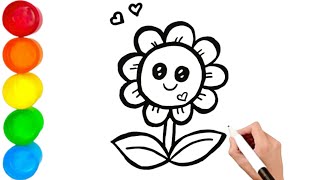 Flower Painting for Kids Easy and Fun [upl. by Clawson254]