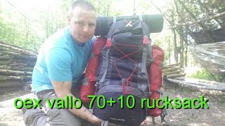 Oex vallo 7010 liter rucksack full review [upl. by Nallek]