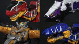 Power Rangers Dino Charge Trex Megazord Collection Toys 파워레인저 다이노포스 다이노킹 장난감 [upl. by Suryt]