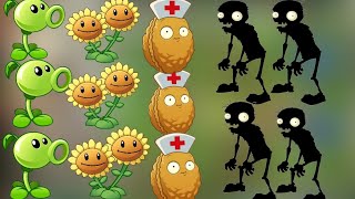 plants vs zombies peashooter twin sunflower wall nut zombie full gameplay [upl. by Eardnoed]