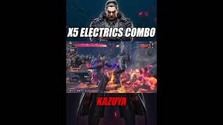 Kazuya insane X5 Electrics Combo Tekken 8 shortvideo tekken games tekken8 gaming shorts [upl. by Navar885]