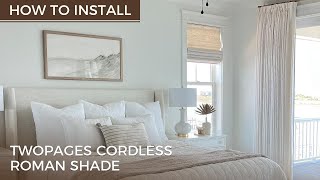 How to Install TWOPAGES Cordless Roman Shade twopagescurtains homedecor decorstyle installation [upl. by Norrahc105]