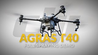 DJI Agras T40 Full Spraying Demo  DJI Agras T40  Agri Spray Drones [upl. by Valaree]