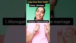 Root Word GAMY  Meaning Of Gamy Root word shortsfeed Word of the day youtubeshorts shortsfeed [upl. by Oinotna131]