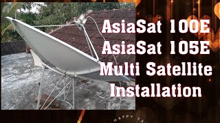 Asiasat 5 at 100E and Asiasat 7 at 105E C band Multi Satellite LNB Installation [upl. by Nref]