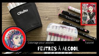 Tutoriel Feutres à alcool  Coloriage pour adultes ❣️ [upl. by Gill]