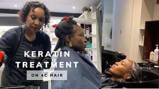 Keratin Treatment on 4C Hair [upl. by Nika]