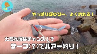 【秋田 釣り】ダイソールアー大活躍！大荒れ後のサーフで魚探し！ [upl. by Fernande]