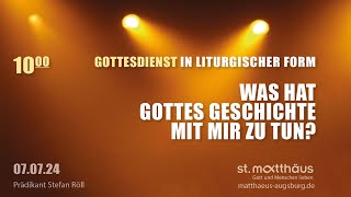 Gottesdienst in liturgischer Form Was hat Gottes Geschichte mit mir zu tun [upl. by Enier611]