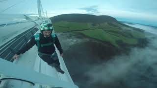 Millau Viaduct BASE jump First Slider Up First Gainer 8th jump [upl. by Ilan]