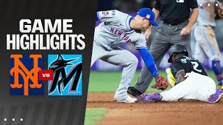 Mets vs Marlins Game Highlights 71924  MLB Highlights [upl. by Petit309]