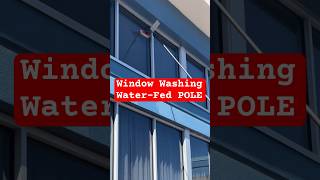 Window cleaning with a water fed pole [upl. by Elaynad]