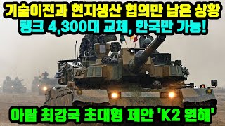 인도와 다른 이집트 한국산 K2 전차로 4300대 싹다 교체 [upl. by Tory]