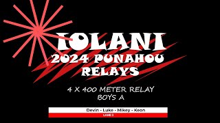 2024 Punahou Relays  4x400 Meter Relay Boys A [upl. by Dust742]