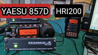 YAESU FT857 HRI200 WIRES X SET UP  ANALOGUE [upl. by Tterej]