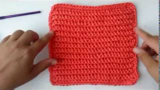 Simple Ribbed Washcloth Crochet Tutorial Washcloth Crochet Pattern [upl. by Kenti]