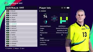 AUSTRALIA 1997  CONFEDERATIONS CUP  KING FAHD CUP 1997  GROUP A  PES 2021 PS4 [upl. by Aria]