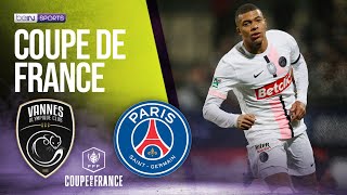 Vannes vs PSG  COUPE DE FRANCE HIGHLIGHTS  01022022  beIN SPORTS USA [upl. by Ociredef]