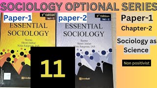 Chapter2 Non positivist of Essential sociology by nitin sangwan pratyushaias [upl. by Eimmot]