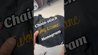 Chain ⛓️‍💥 Embroidery MONOGRAM embroidery chainstich chainstitch [upl. by Hacim]