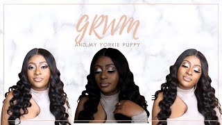 GRWM and my Yorkie Puppy  Pace Update [upl. by Alracal]