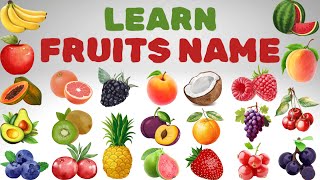 Fruits Vocabulary ll 25 Common Fruits Name In English With Videos ll List of Common Fruits fruits [upl. by Bascomb]