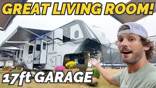 THIS RV IS HUGE OVER 47ft 🤯 NEW 2025 Grand Design Momentum 392M toy hauler [upl. by Bixler]