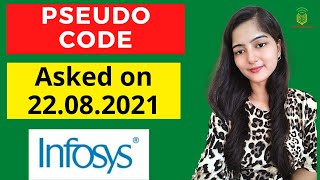 Infosys Pseudo Code Questions asked on 22082021  Pseudo Code Mock Test [upl. by Bamford180]