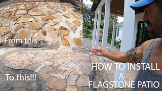 How to install a Flagstone Patio Back to my Roots [upl. by Artair999]