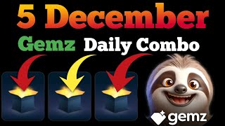 5 December Gemz Daily Combo  Gemz Daily Combo  Gemz Combo Today I Gemz Daily Combo Today [upl. by Mccormac]