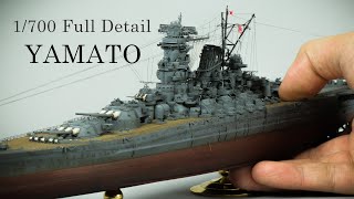 Making Japanese Battle Ship YAMATO  1700 Full Detail Up [upl. by Nomannic]