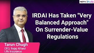 New SurrenderValue Regulations Largely Neutral To Life Insurers Bajaj Allianz CEO  NDTV Profit [upl. by Elmaleh684]