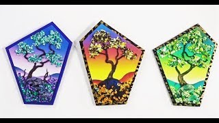 Painting with Polymer Clay the Lone Tree [upl. by Etnuaed274]