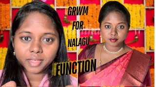 SIMPLE GRWM for NALANGU FUNCTION  no makeup makeup look on deep dusky skin [upl. by Isiah102]