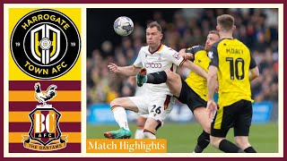 MATCH HIGHLIGHTS Harrogate Town v Bradford City [upl. by Haroppizt801]