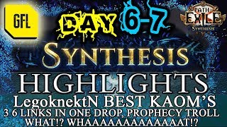 Path of Exile 36 SYNTHESIS DAY  67 Highlights BEST KAOMS 3 6L IN 1 DROP [upl. by Nnayr]