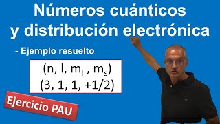 Números cuánticos y distribución electrónica Ejercicio resuelto [upl. by Nikos]