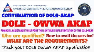 LATEST How to APPLY for FINANCIAL ASSISTANCE in DOLE OWWA AKAP How to track you application [upl. by Bollay]