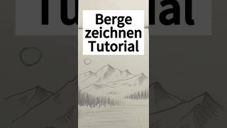 Berge zeichnen Tutorial  Schritt für Schritt Berge mit Landschaft zeichnen zeichnenlernen [upl. by Inacana]