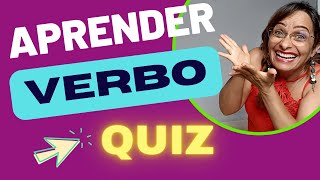 QUIZ sobre VERBO  nível básico para aprender classe de palavra  aula [upl. by Licastro525]