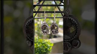 Jewelry Making Shorts✨Sterling 14k Marcasite Gemstones Earrings handmadejewellery howitsmade [upl. by Soisatsana677]