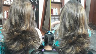 Thin hair ke liye hair cuteasy layer cut new hair transformation by Sairalifestyle [upl. by Brandea609]