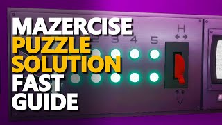 Mazercise Puzzle Solution FNAF Security Breach Maze [upl. by Eniortna]